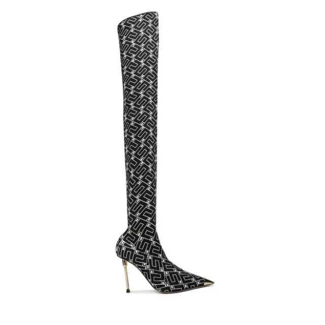 Kozaki Elisabetta Franchi SA-33L-36E2 Czarny