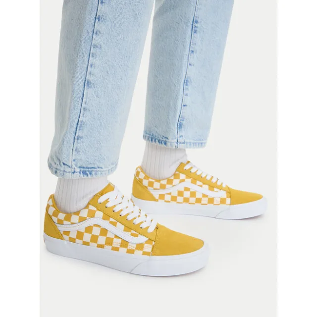 Tenisówki Vans Old Skool Checkerboard VN000DB3ZX71 Żółty