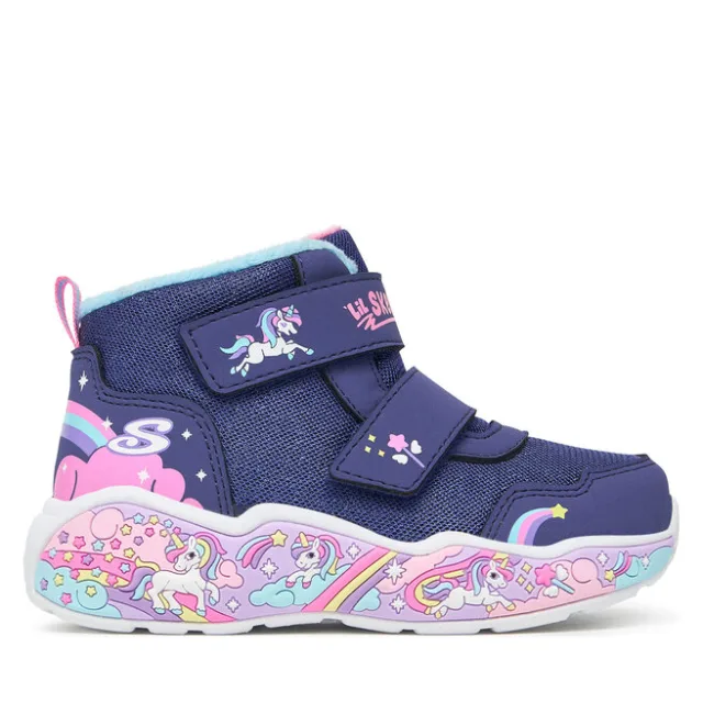 Śniegowce Skechers Play Scene 303163N/NVMT Granatowy