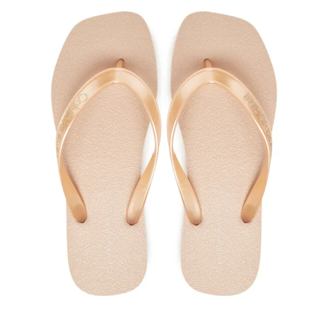 Japonki Calvin Klein Jeans Thong+ Tpu Metallic YW0YW01720 Różowy
