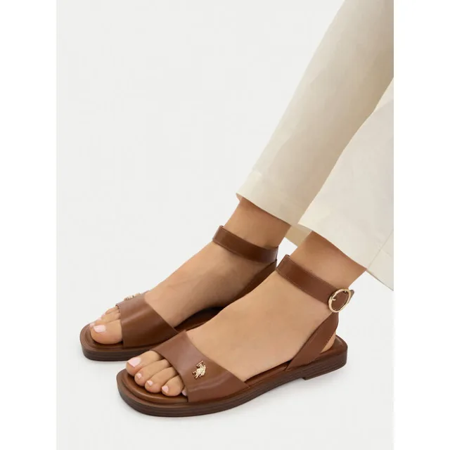 Sandały U.S. Polo Assn. EO-MARINA001W/6Y1 Brązowy