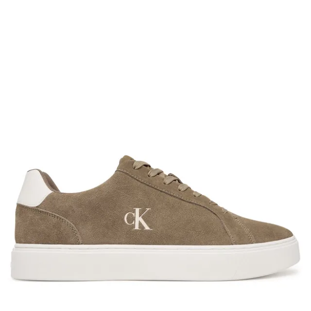 Sneakersy Calvin Klein Classic Cupsole Laceup Su YM0YM01434 Beżowy ciemny
