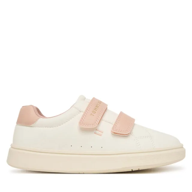 Sneakersy Tommy Hilfiger Low Cut Velcro Sneaker T1A9-35063-1355 S Kremowy