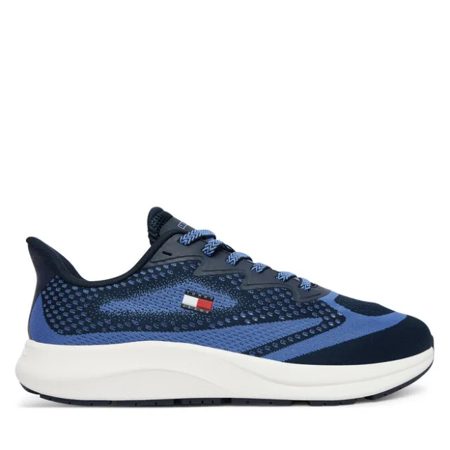 Sneakersy Tommy Jeans Runner Knitted EM0EM01713 Granatowy