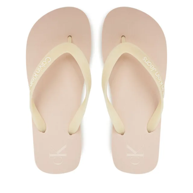 Japonki Calvin Klein Jeans Beach Sandal Flatform Tpu YW0YW01830 Beżowy