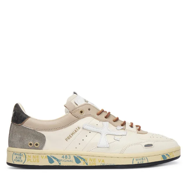 Sneakersy Premiata Bskt Clay Var 8163 Kremowy