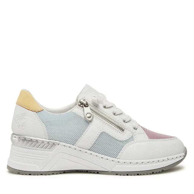 Sneakersy Rieker N4359-90 Biały