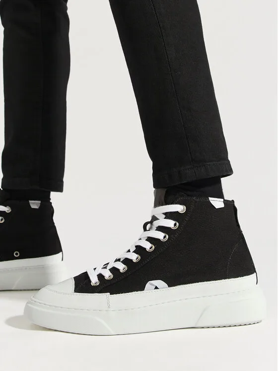 Sneakersy Inuikii Canvas Lex High 50103-991 Czarny