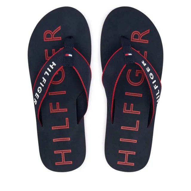 Japonki Tommy Hilfiger Sporty Hilfiger Beach Sandal FM0FM05913 Granatowy