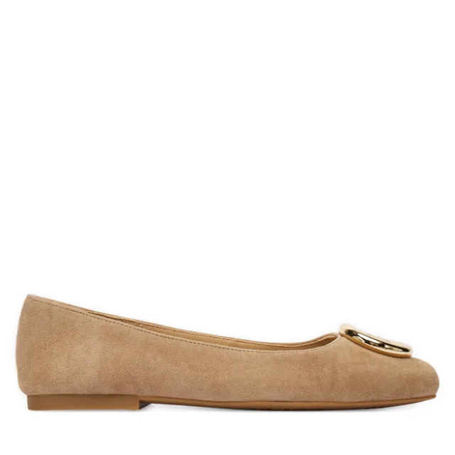 Baleriny MICHAEL Michael Kors Milan 40F5MLFP1S Beżowy