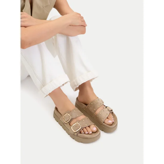 Klapki DeeZee CEO-HY35011-1 Beżowy