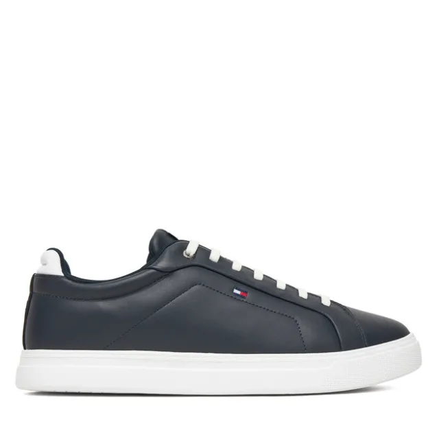 Sneakersy Tommy Hilfiger Icon Court Light Ess FM0FM05678 Granatowy