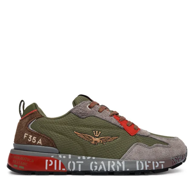 Sneakersy Aeronautica Militare 262SC0276UCT03546 Zielony ciemny