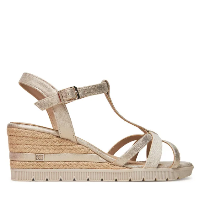 Espadryle s.Oliver 5-28711-44 Złoty