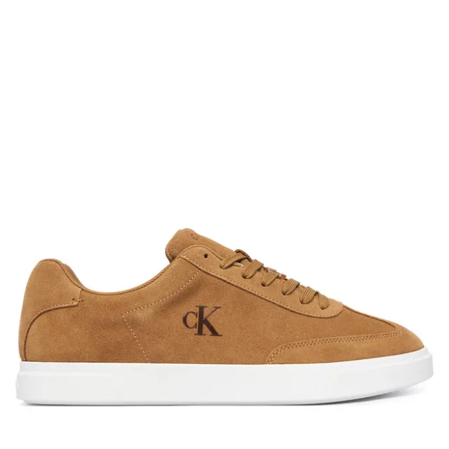 Sneakersy Calvin Klein Low Prof Cupsole Wt Su HM0HM02201 Brązowy jasny