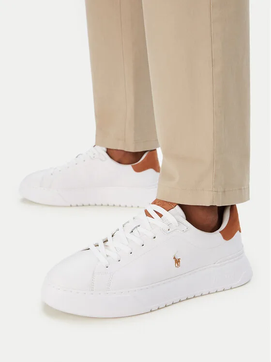 Sneakersy Polo Ralph Lauren RLite Court Tumbled 809P07170001 Biały