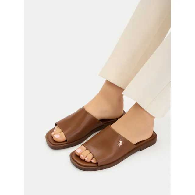 Klapki U.S. Polo Assn. EO-MARINA003W/6Y1 Brązowy