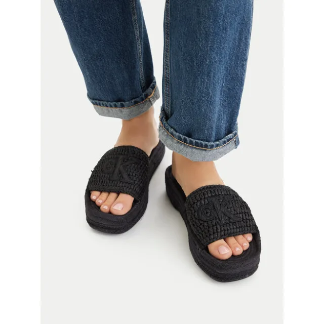 Klapki Calvin Klein Ebeth HW0HW02895 Czarny