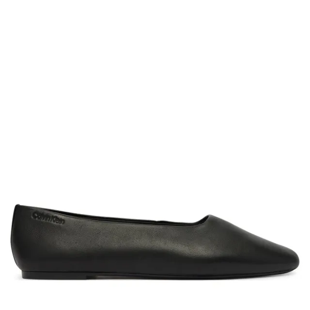 Baleriny Calvin Klein Round Ballerina Lth HW0HW02943 Czarny