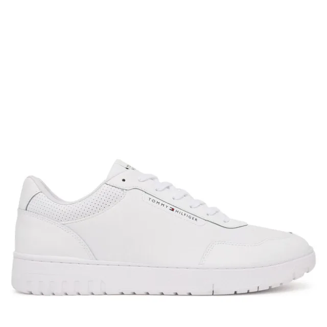 Sneakersy Tommy Hilfiger Th Basket Core Leather FM0FM05927 Biały