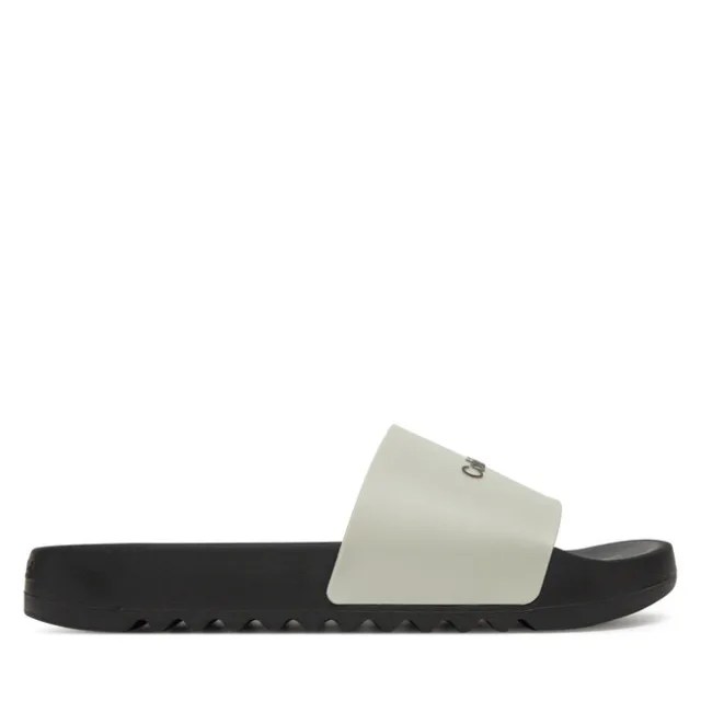 Klapki Calvin Klein Chunky Pool Slide Rub HM0HM01063 Biały