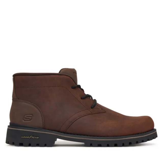 Trzewiki Skechers Quintero - Damien 205903/DKBR Brązowy