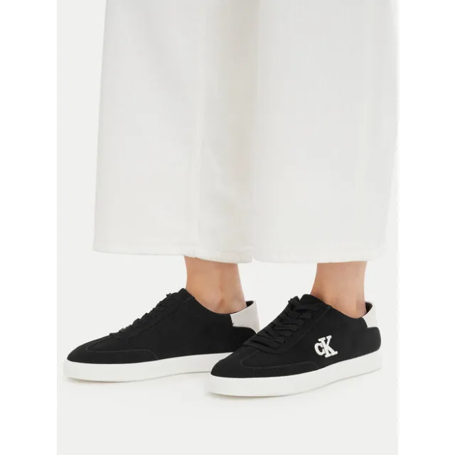 Sneakersy Calvin Klein Low Pro Cups Wt Suede Mg HW0HW03144 Czarny