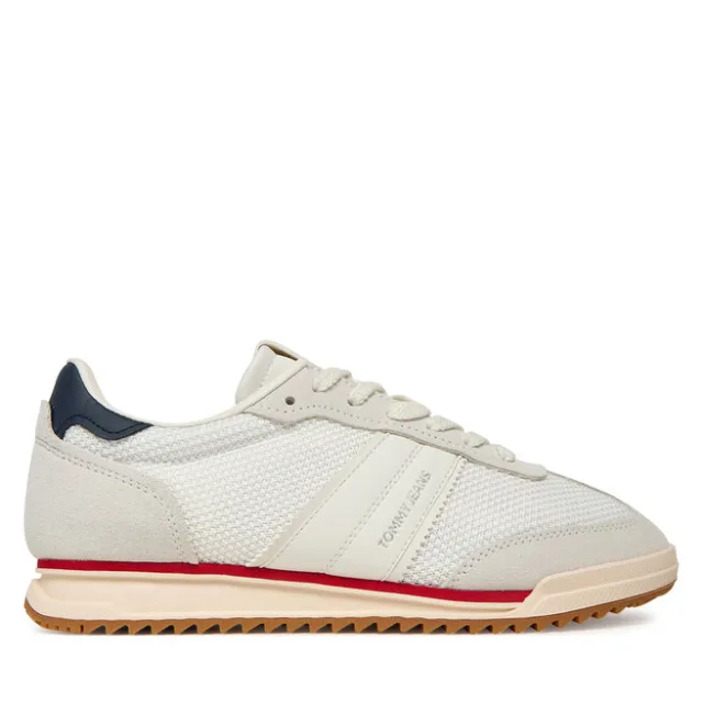 Sneakersy Tommy Jeans Tjw Low Profile Runner EN0EN02862 Écru