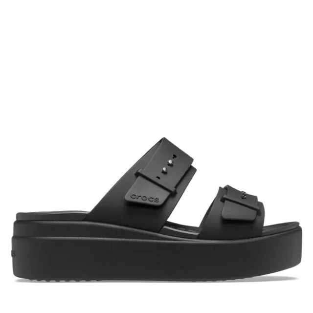 Klapki Crocs Brooklyn Sandal Lowwdg 207431 Czarny
