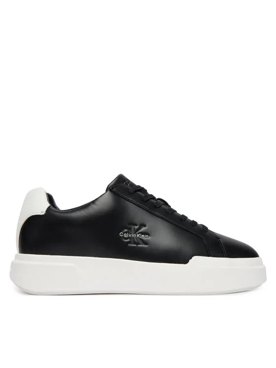 Sneakersy Calvin Klein Chunky Cupsole Laceup Lth YM0YM01344 Czarny