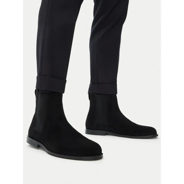 Sztyblety Calvin Klein Ess Rubber Chelsea Su HM0HM02055 Czarny
