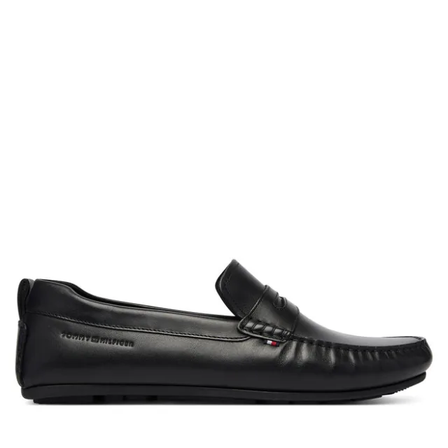 Mokasyny Tommy Hilfiger Core Hilfiger Leather Driver FM0FM05790 Czarny