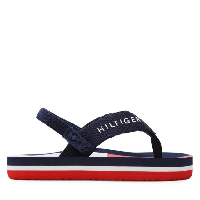 Sandały Tommy Hilfiger Flag Flap Flop T1B8-32917-0058 Granatowy