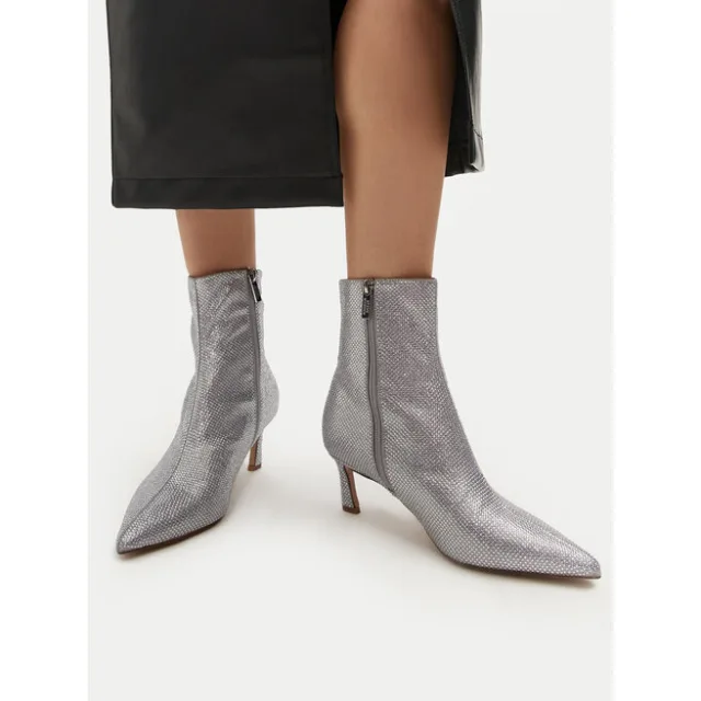 Botki Steve Madden Lulah-R SM11003281 Srebrny