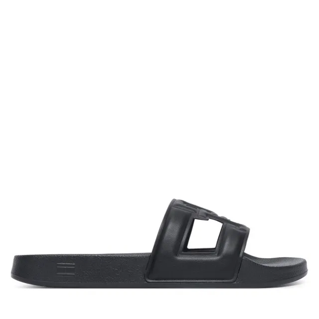 Klapki Tommy Hilfiger Monogram Pool Slide FW0FW09424 Czarny