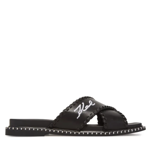 Klapki KARL LAGERFELD Kleo KL81372 Czarny