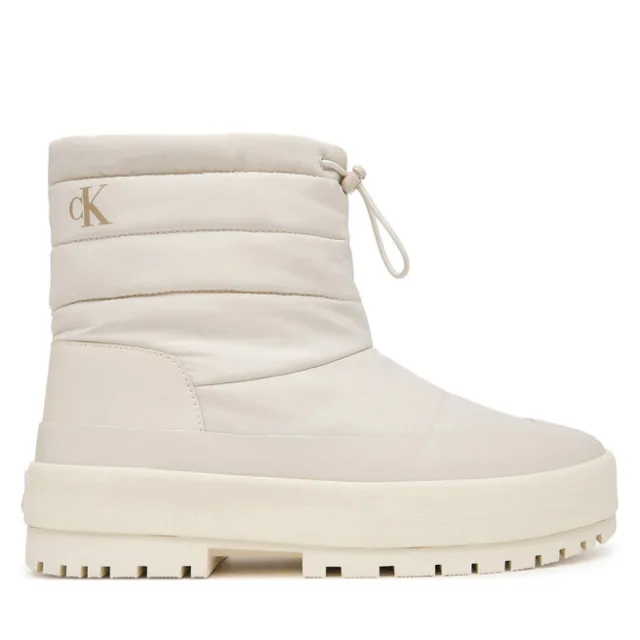 Śniegowce Calvin Klein Vulc Flatform Snowboot Nyl HW0HW03245 Kremowy