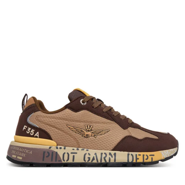 Sneakersy Aeronautica Militare 262SC0276UCT04327 Brązowy