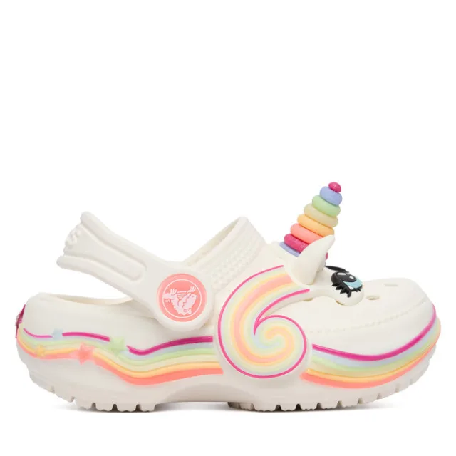 Klapki Crocs Toddler Crocs Iam Unicorn Lights Classic Clog 212508 Biały