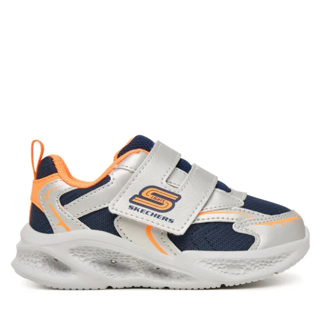 Sneakersy Skechers S-Lights: Meteor-Lights - Glow Spike 401498N/SLOR Srebrny