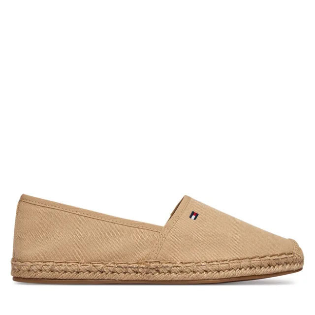 Espadryle Tommy Hilfiger Flag Canvas Espadrille FW0FW08541 Beżowy