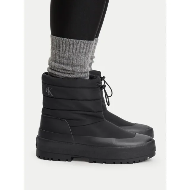 Śniegowce Calvin Klein Vulc Flatform Snowboot Nyl HW0HW03245 Czarny