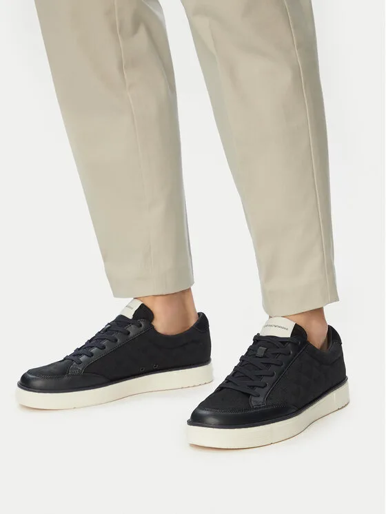 Sneakersy Emporio Armani EM004782 AF23199 MB483 Granatowy