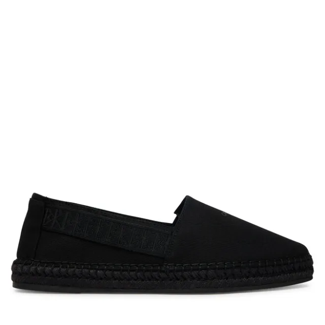 Espadryle Calvin Klein Espadrille Webbing Cv HM0HM02075 Czarny