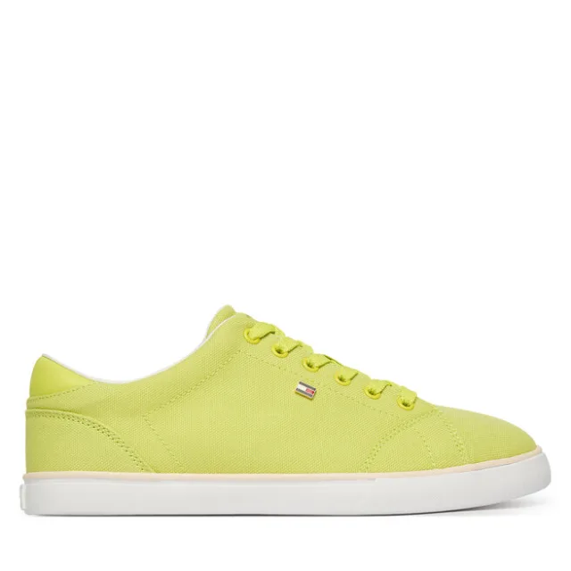 Tenisówki Tommy Hilfiger Th Low Profile Vulc Canvas FW0FW09102 Żółty