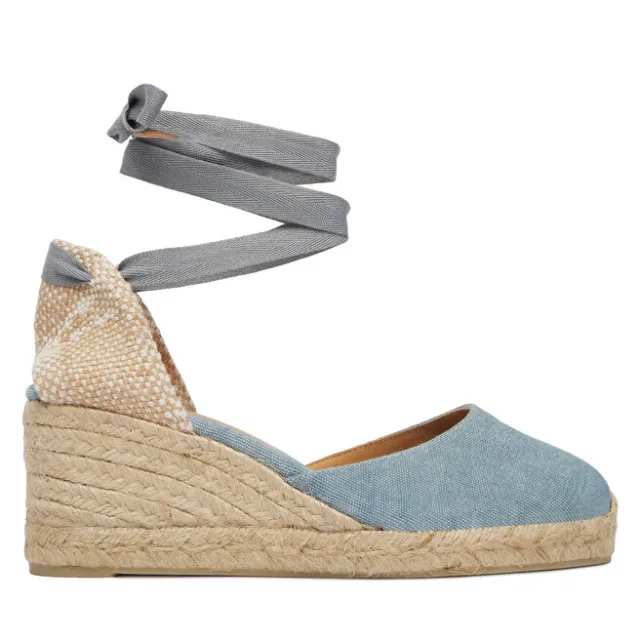 Espadryle Castañer Carina 21644 Niebieski jasny