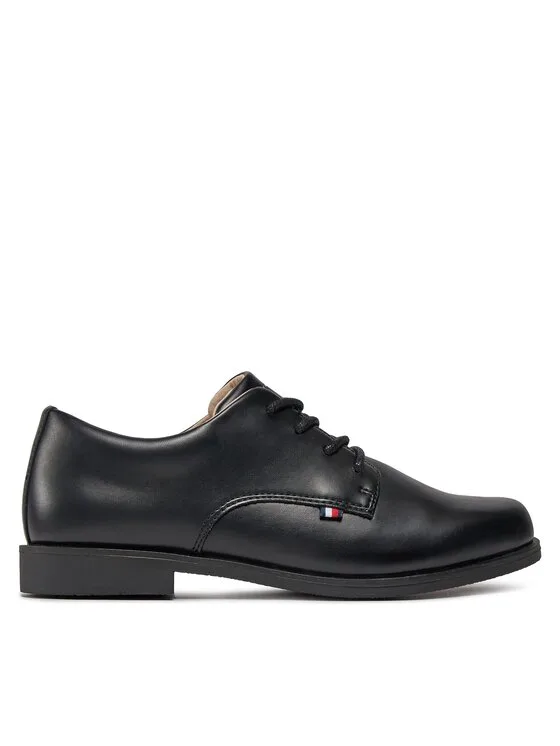 Półbuty Tommy Hilfiger Low Cut Lace Up Shoe T3B4-33174-1355 Czarny