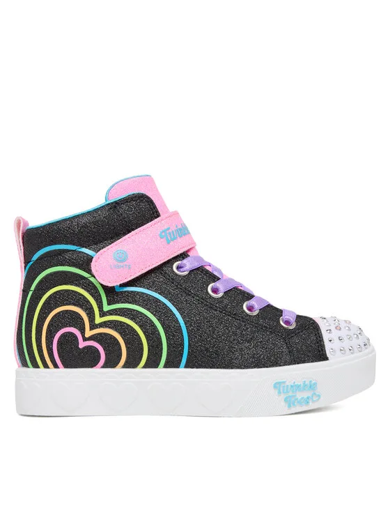 Skechers Sneakersy Heart Steps 314623L BKMT Czarny