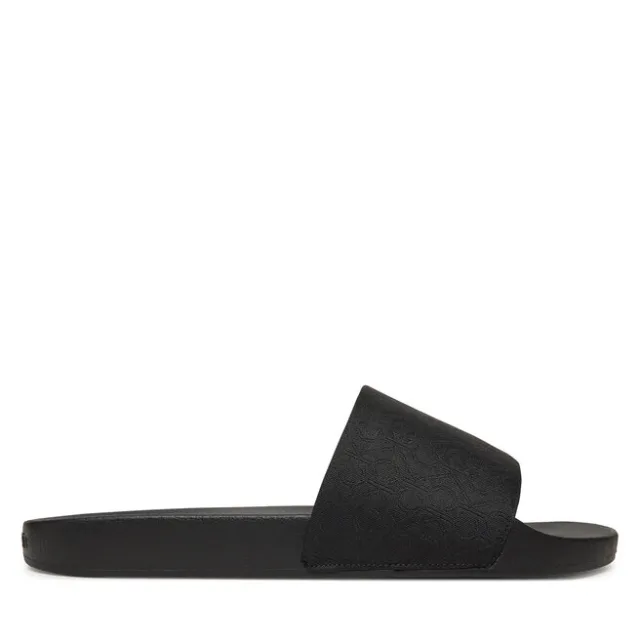 Klapki Calvin Klein Pool Slide Jaq Mono HM0HM01762 Czarny