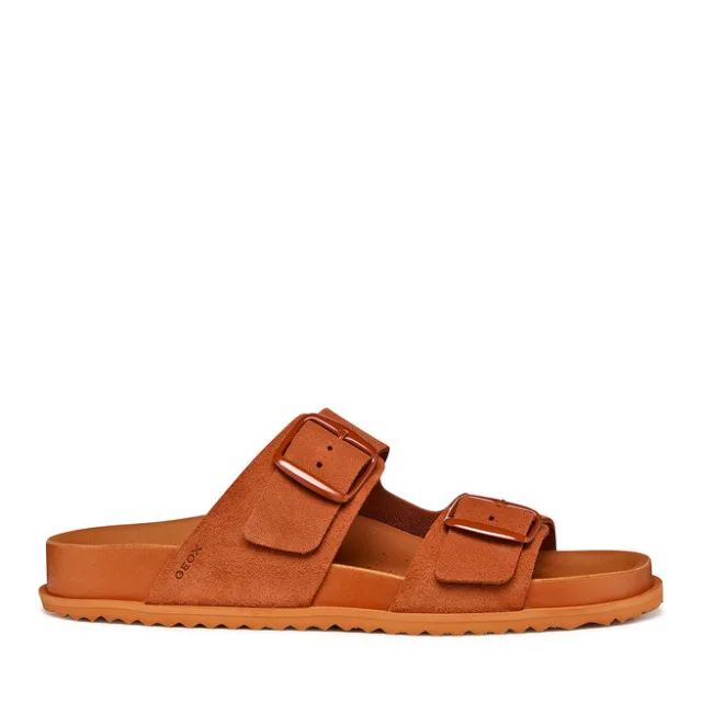 Klapki Geox D Sandybett D558RA 00022 C6014 Brązowy